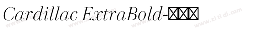 Cardillac ExtraBold字体转换